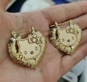 Hello Kitty BamBoo Hoop Earrings