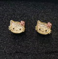 Dimond Hello Kitty Earrings